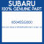 Genuine Subaru 65045SG000 Dam rubber upr