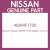 Genuine Nissan 40264F1700 Washer-front wh