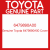 Genuine Toyota 6479890A00 Cover