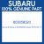 Genuine Subaru 803058020 Wash-58.8x76x1.2