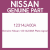 Genuine Nissan 12314JA00A Plate-signal