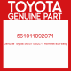 Genuine Toyota 561011092071 Harness sub-assy