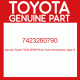 Genuine Toyota 74232-60790 Panel, front armrest base, upper lh