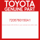 Genuine Toyota 72057-60150-A1 Lever, rear back lock control, center