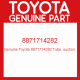 Genuine Toyota 8871714282 Tube, suction,