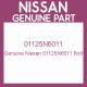 Genuine Nissan 01125N6011 Bolt