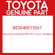 Genuine Toyota 8535460110A1 Cover  headlamp