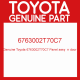 Genuine Toyota 6763002T70C7 Panel assy  rr door