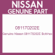 Genuine Nissan 081170202E Bolt-hex