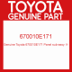 Genuine Toyota 670010E171 Panel sub-assy  fr