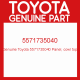 Genuine Toyota 5571735040 Panel, cowl top