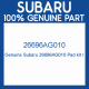 Genuine Subaru 26696AG010 Pad kit r