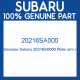 Genuine Subaru 20216SA000 Plate arm r