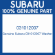 Genuine Subaru 031012007 Washer