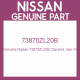 Genuine Nissan 73870ZL20B Cap-end, rear rh